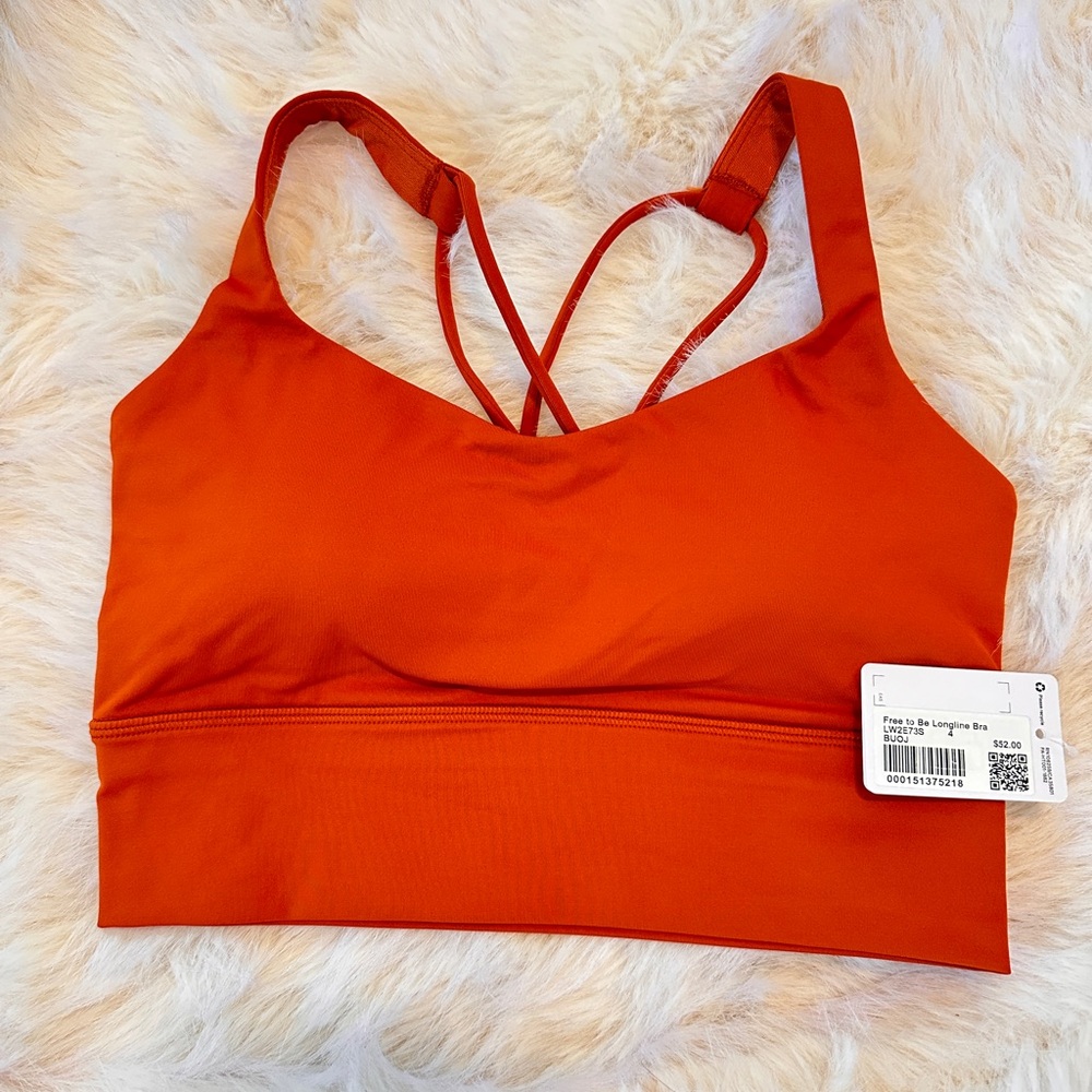 NWT Free to Be Longline Bra / Burnt Orange